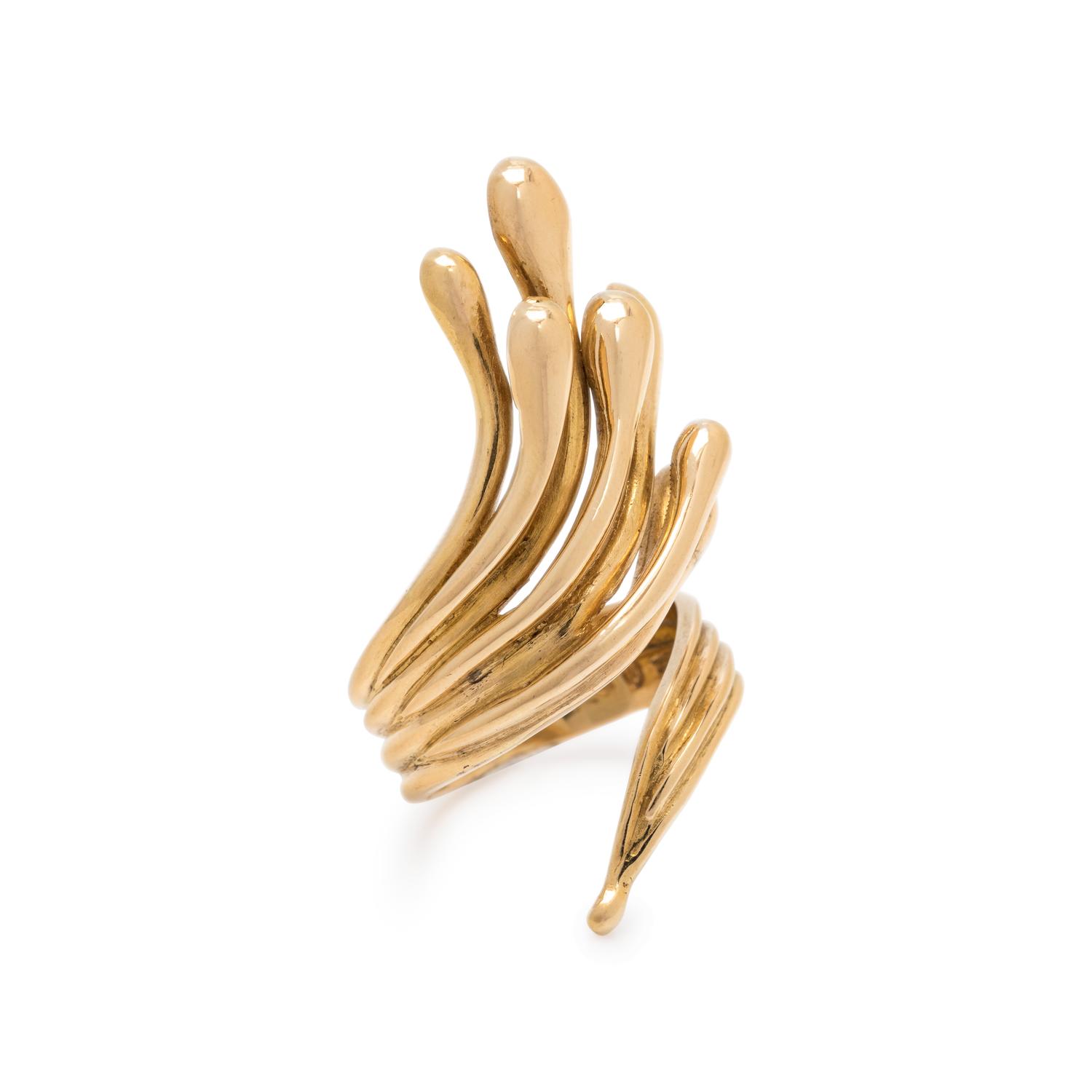LALOUNIS, YELLOW GOLD RING
