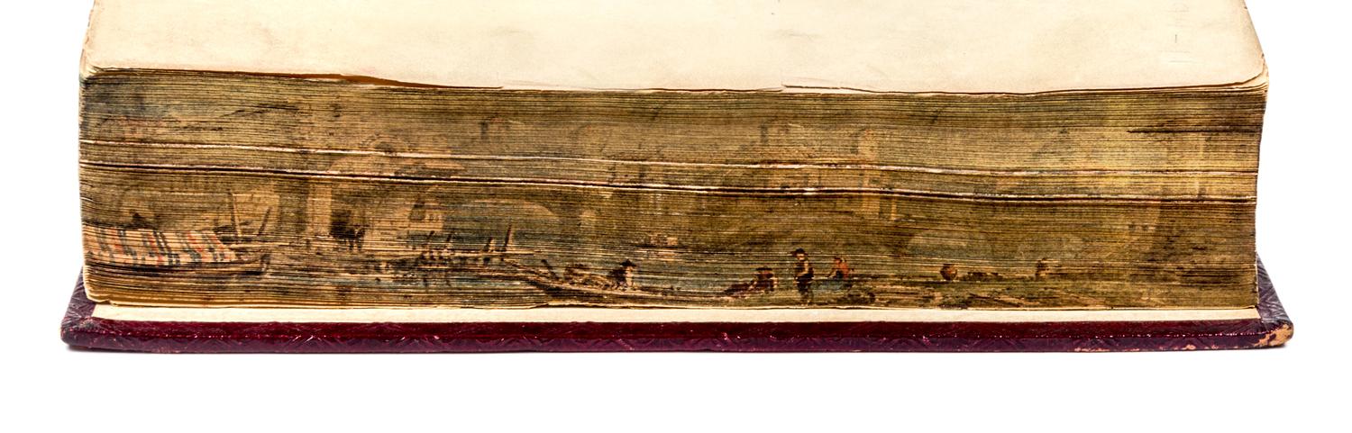(FORE EDGE PAINTING) FISK, GEORGE, REV. A Pastor's Memorial. London, 1847. With fore edge painting of Venice.