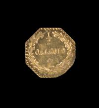 A United States 1880 Octagonal Indian Head: California Half-Dollar Gold Token