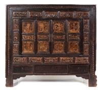 A Mongolian Softwood Cabinet Height 58 3/4 x width 64 x depth 23 inches. — 19TH CENTURY