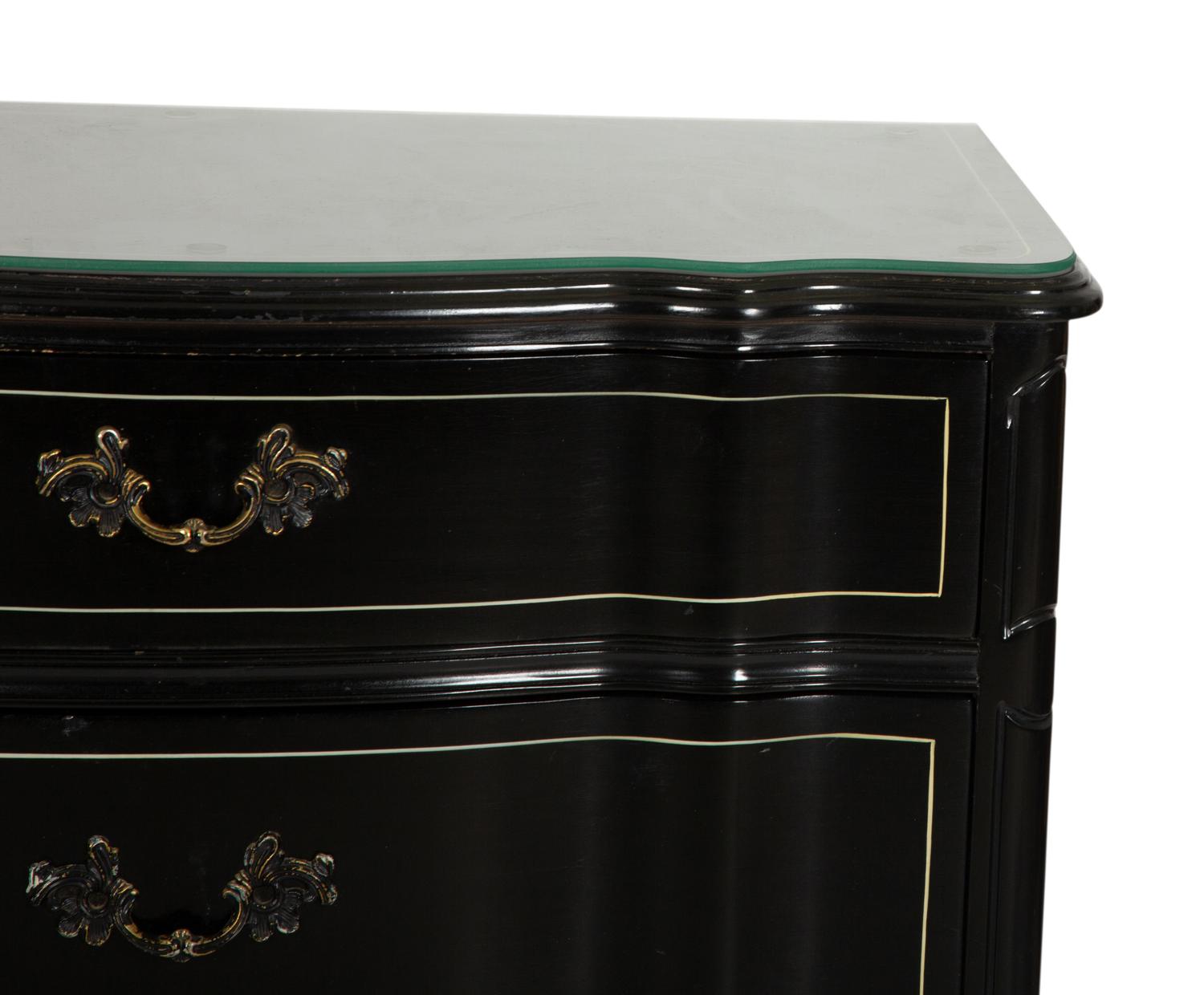 A Napoleon III Style Ebonized Commode
