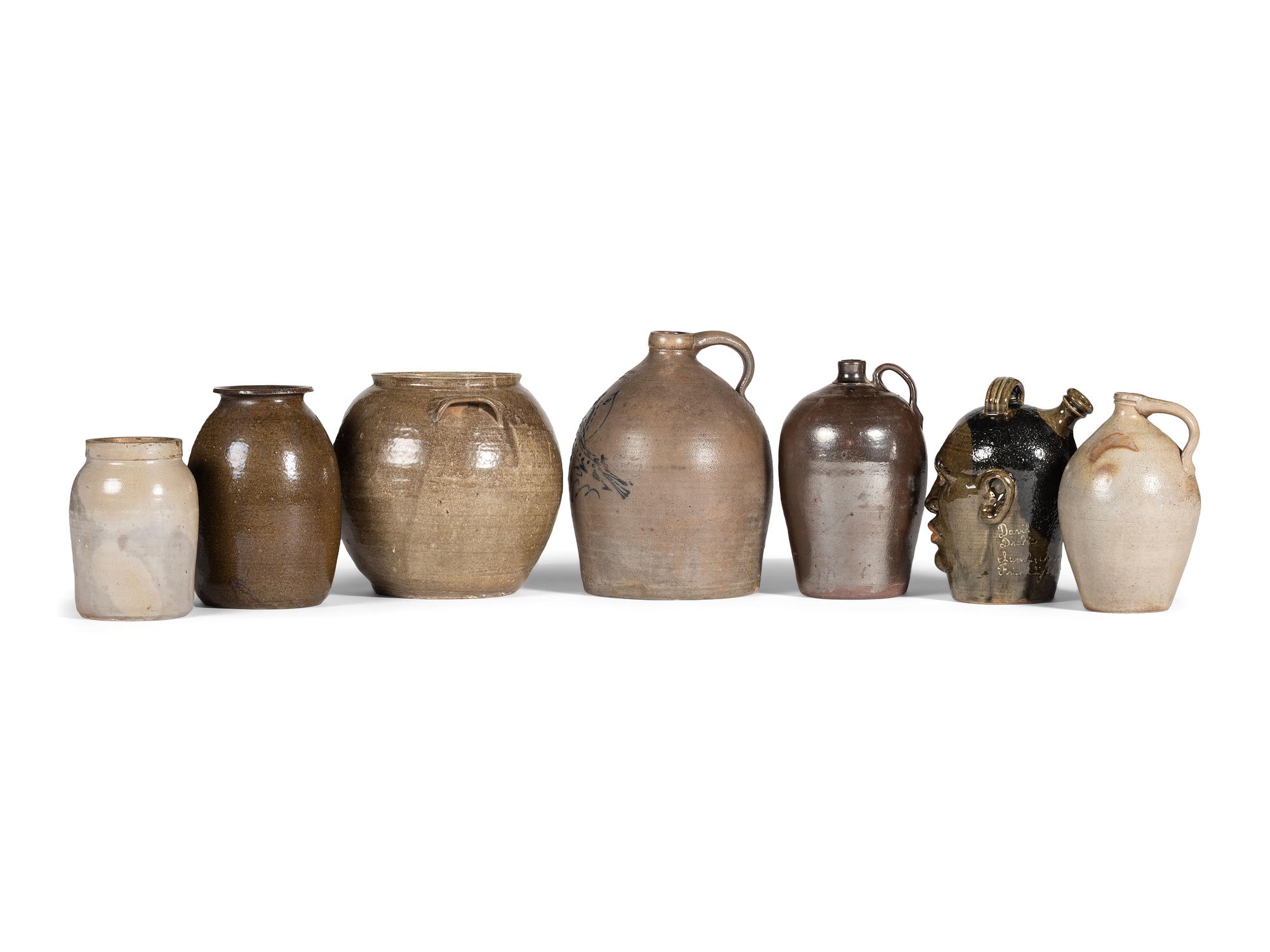 Seven Stoneware Vessels
