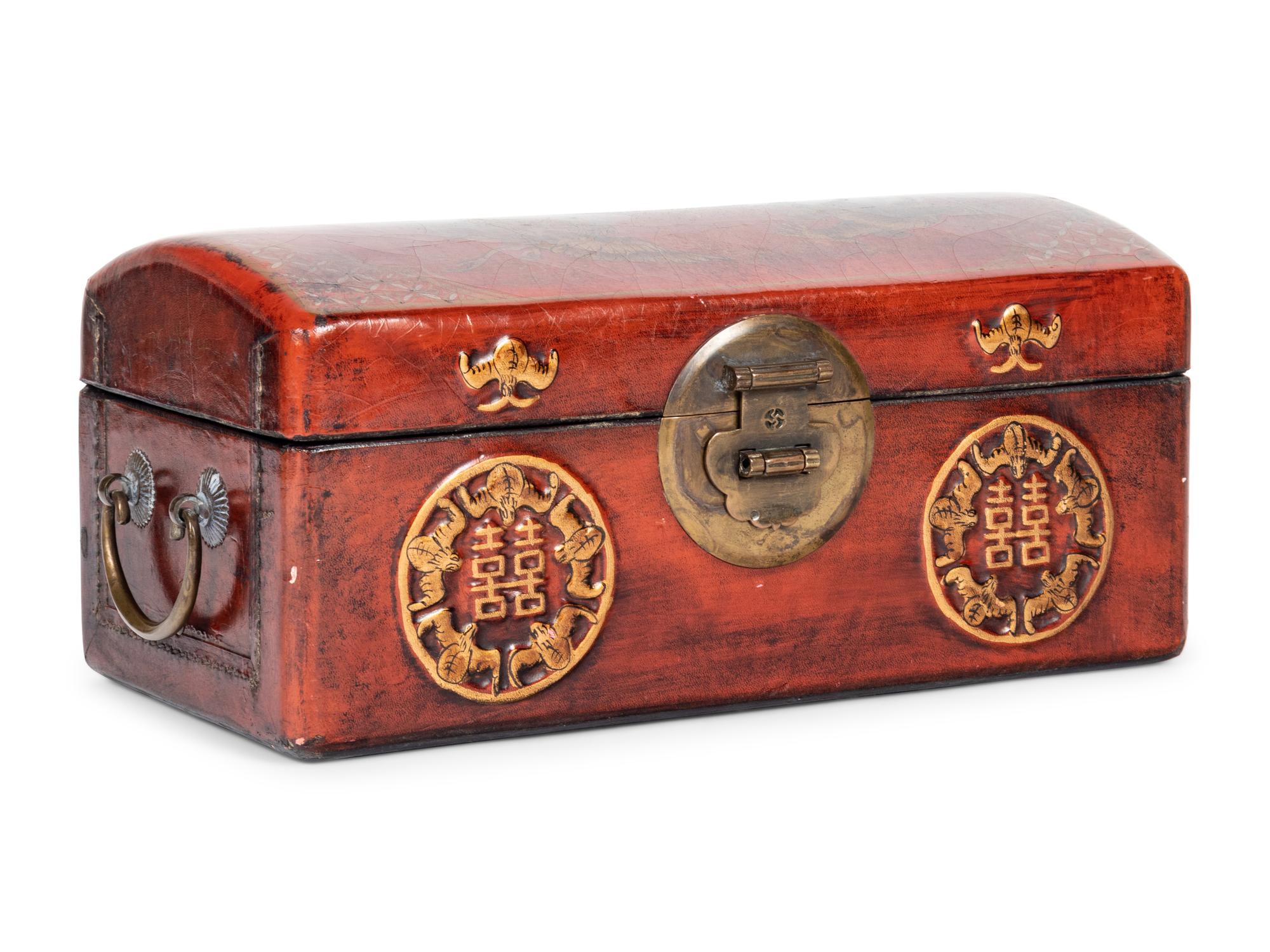 A Chinese Export Red Lacquered Box
