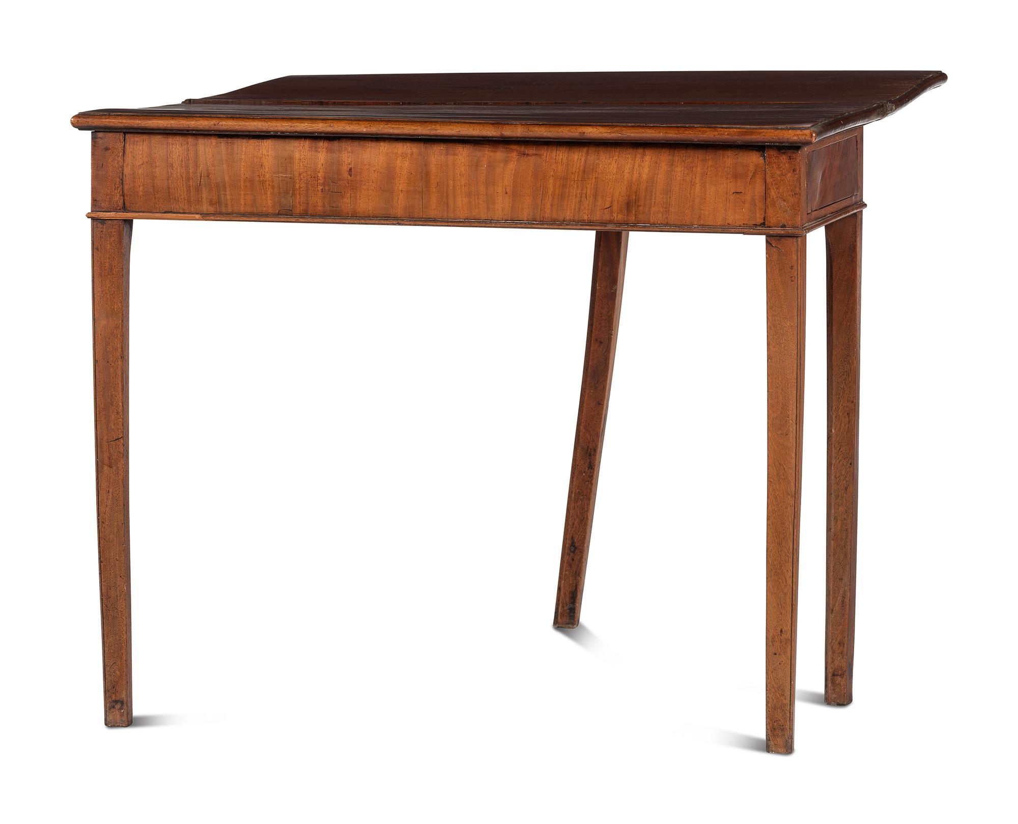 A George III Figured Mahogany Game Table