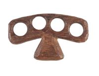 Civil War soldier carved wooden knuckles found on line of retreat from New Market Battlefield, Virginia. [May 1864].