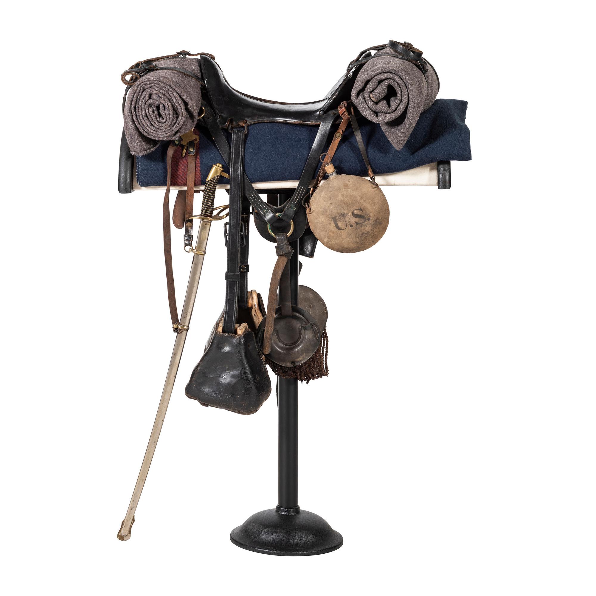 US Model 1902 McClellan Saddle Display with Associated Accoutrements