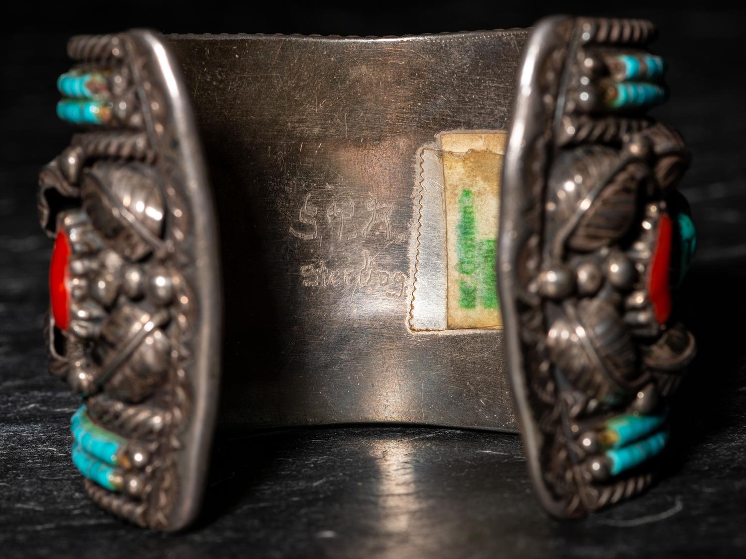 Navajo Silver Men's Cuff Bracelet, ex. R.C. Gorman