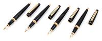 A Group of Four S.T. Dupont Ellipsis: Composite Noir Fountain Pens