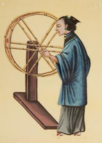Three Chinese Pith Paintings of Occupations