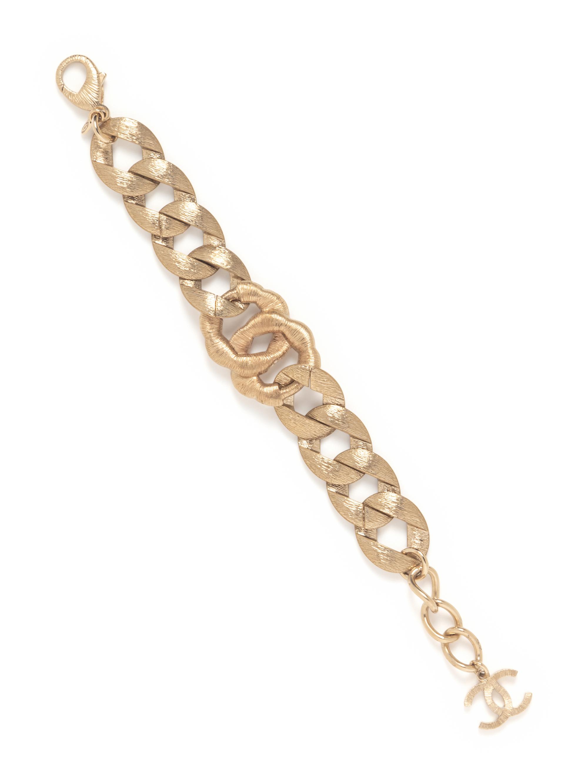 Chanel Pavé Rhinestone and Chain Bracelet, 2016