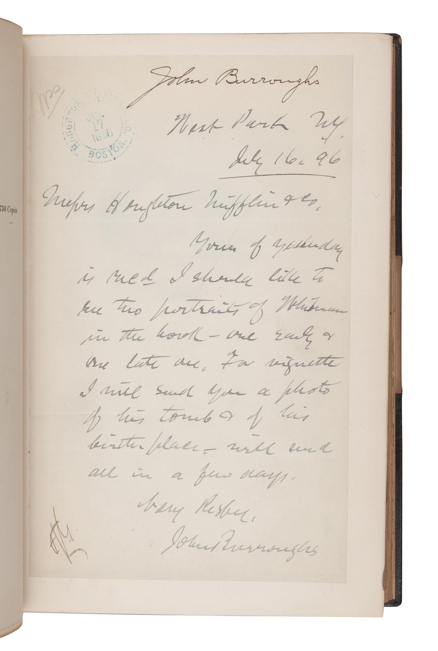 [BINDINGS]. BURROUGHS, John (1837-1921). Writings. Boston and New York: Houghton, Mifflin and Company, 1904-1922.