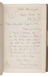 [BINDINGS]. BURROUGHS, John (1837-1921). Writings. Boston and New York: Houghton, Mifflin and Company, 1904-1922.