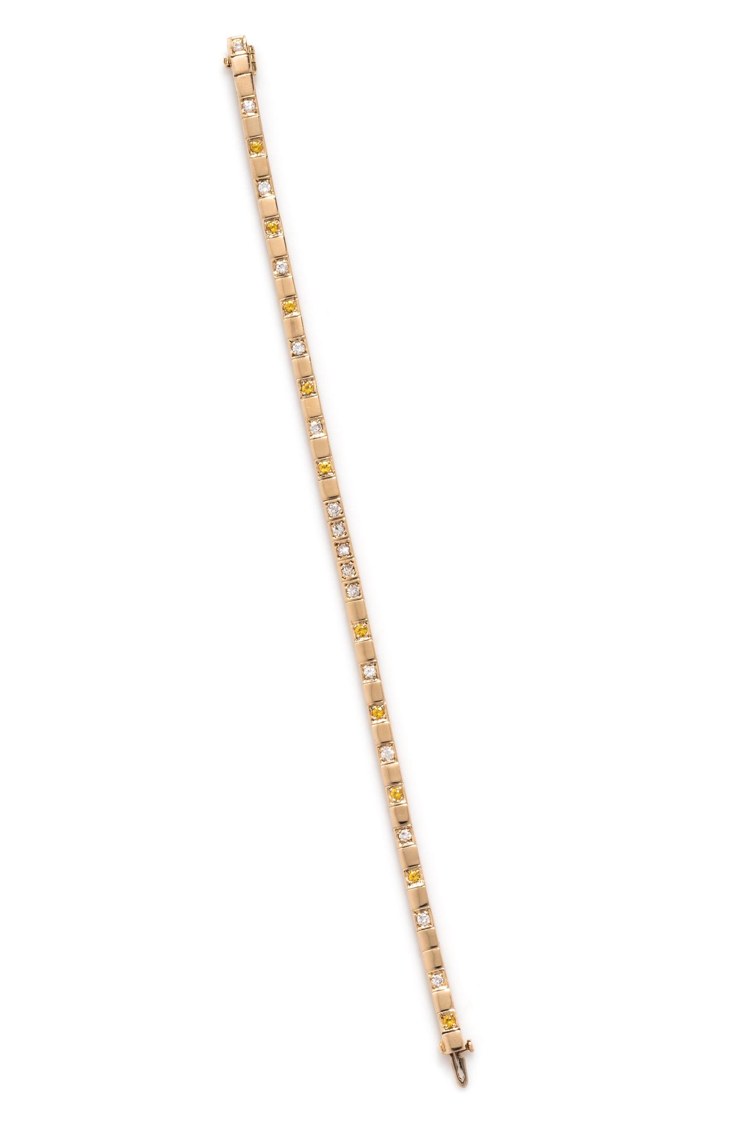 DIAMOND AND COLORED DIAMOND BRACELET