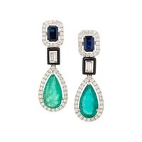 DIAMOND AND MULTIGEM EARRINGS