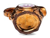 A Staffordshire Transfer-Printed Copper Lustre 'William Henry Harrison' Cream Pitcher