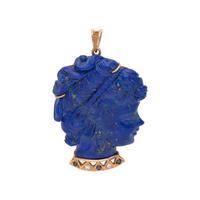 CARVED LAPIS LAZULI PENDANT