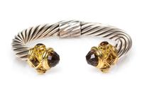 A Sterling Silver, 18 Karat Yellow Gold and Citrine 'Renaissance' Bracelet, David Yurman, 34.85 dwts.