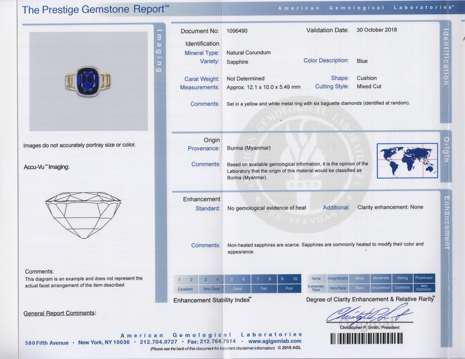 A Platinum Topped 18 Karat Yellow Gold, Sapphire and Diamond Ring, 6.50 dwts.