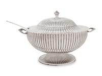 A Mexican Silver Covered Tureen and Ladle