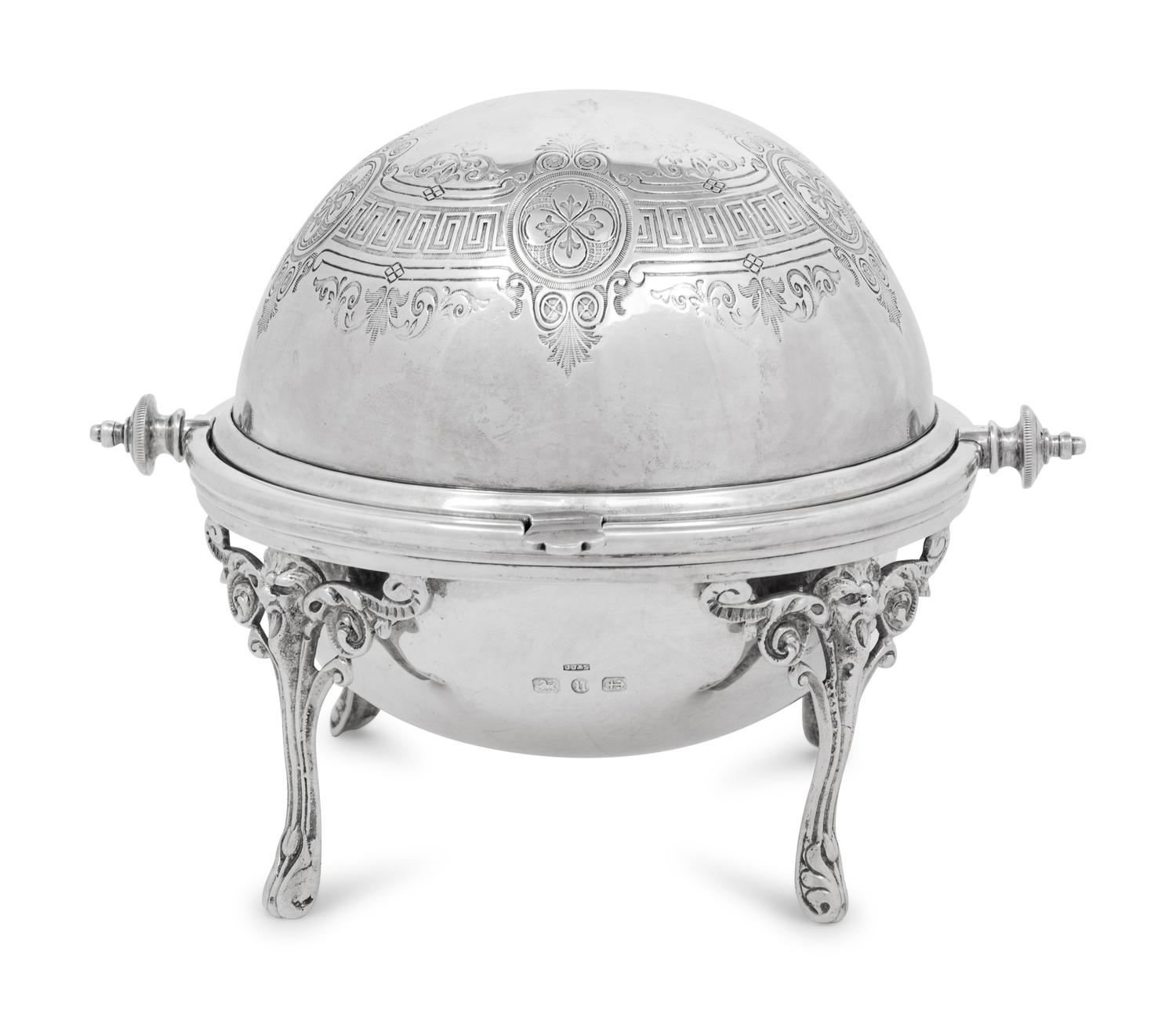 A Victorian Silver Covered Butter Dish