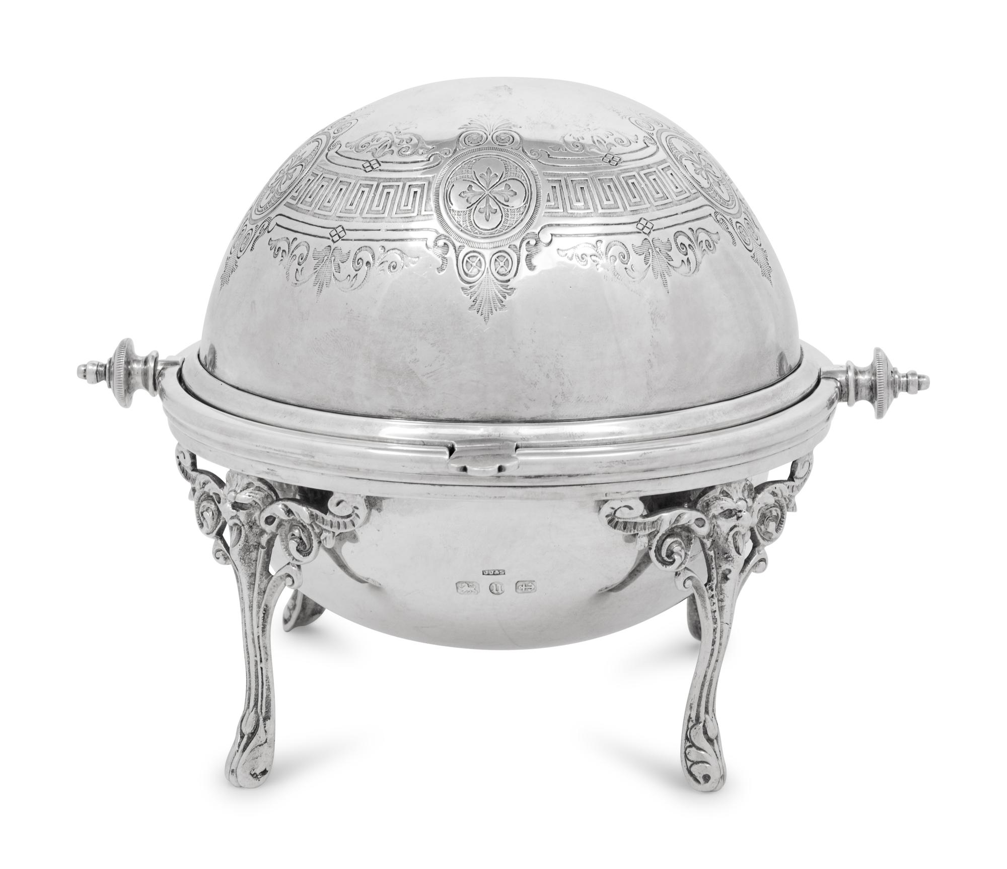 A Victorian Silver Covered Butter Dish
