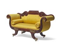 A Classical Style Brass-Mounted Mahogany Sofa