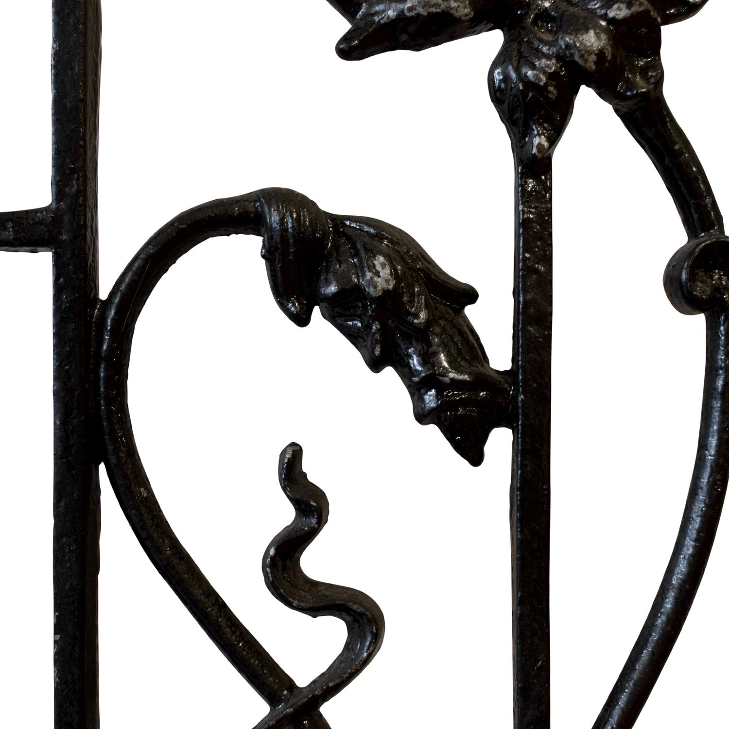 An Art Nouveau Iron Panel 13" W x .75" D x 37" H — France, Circa 1900