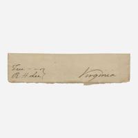 [Declaration of Independence] [Virginia] Lee, Richard Henry Cut Signature