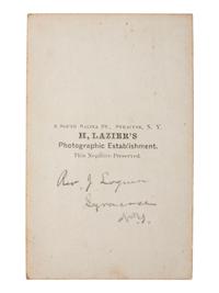 [AFRICAN AMERICANA]. LAZIER, H., photographer. CDV of African American Reverend Jermain Loguen, the "king" or "prince" of the Underground Railroad. Syracuse, NY.