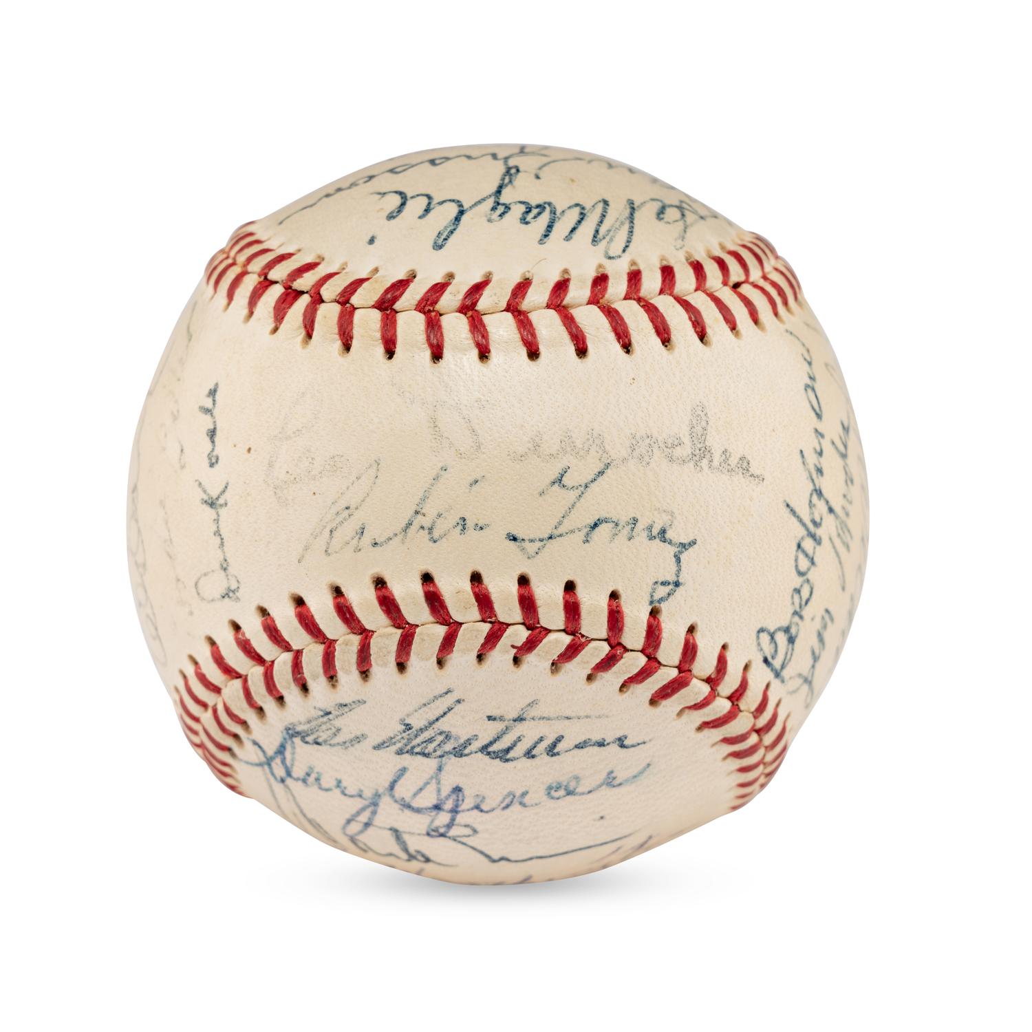 A 1953 New York Giants Team Signed Autograph Baseball