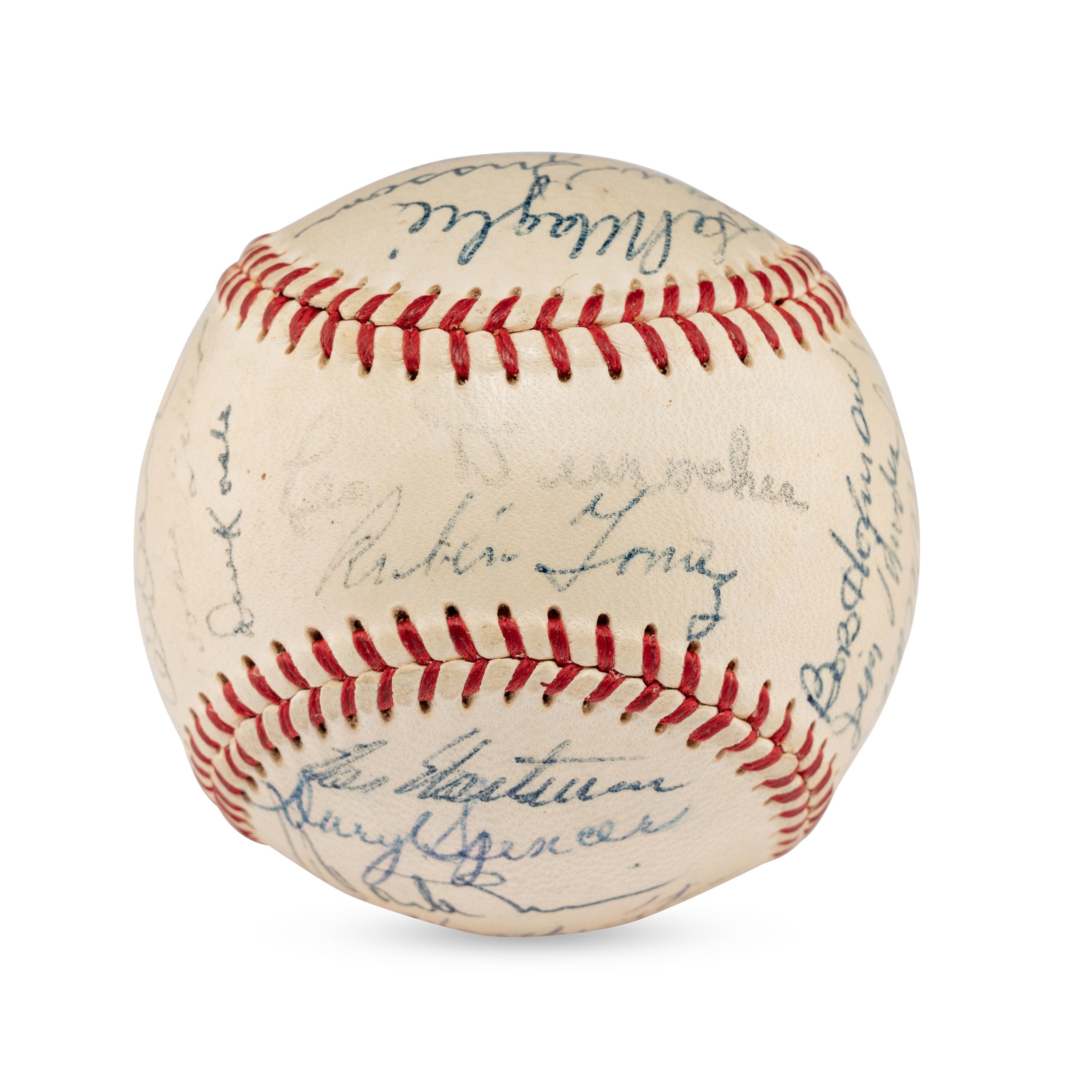 A 1953 New York Giants Team Signed Autograph Baseball