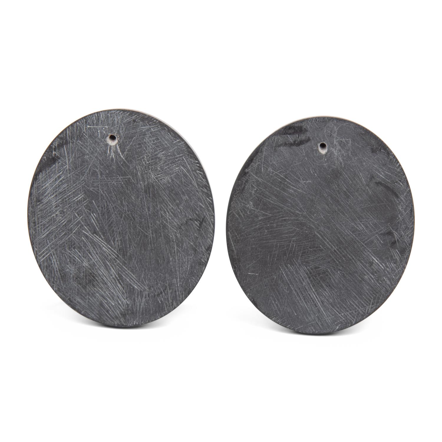 Two Grand Tour Marmo Giallo Antico Profile Plaques