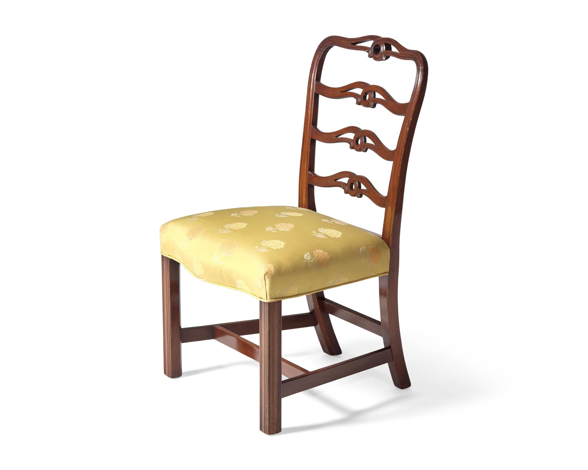 A Chippendale Style Mahogany Ribbon-Back Side Chair