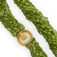 Elizabeth Locke, Peridot Torsade Necklace