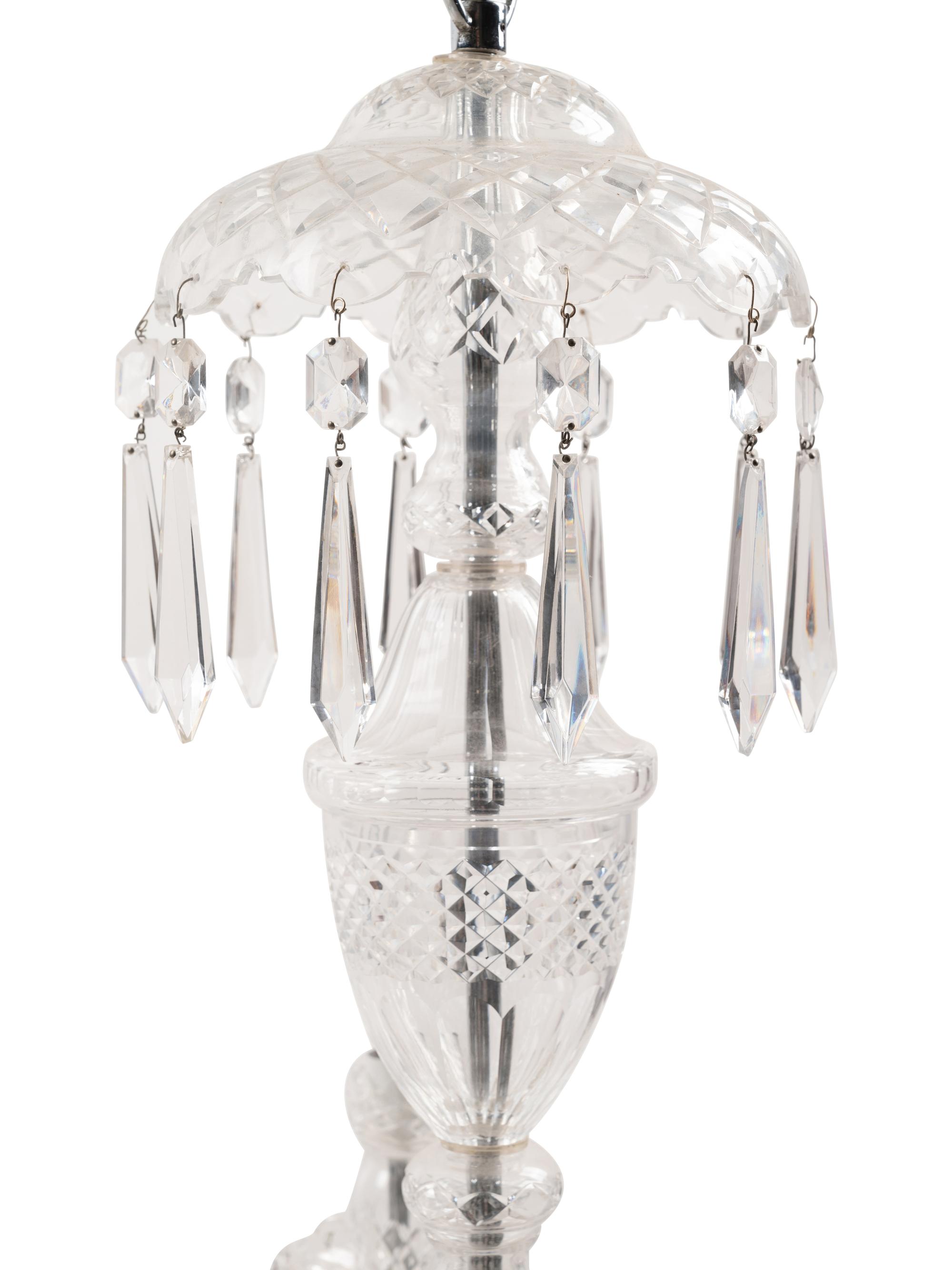 A Waterford Cut Glass Ten-Light Chandelier
