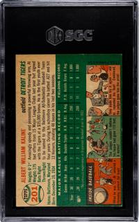 A 1954 Topps Al Kaline Rookie Baseball Card No. 201 (SGC 3 VG)
