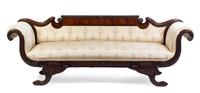 An Empire Mahogany Sofa Height 32 x width 88 x depth 23 inches. — CIRCA 1815-1820