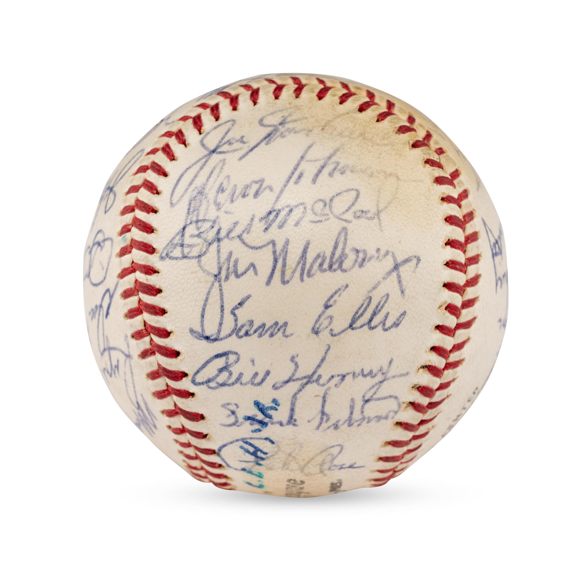 A 1964 Cincinnati Reds Team Signed Autograph Baseball Including Early Career Pete Rose Signature