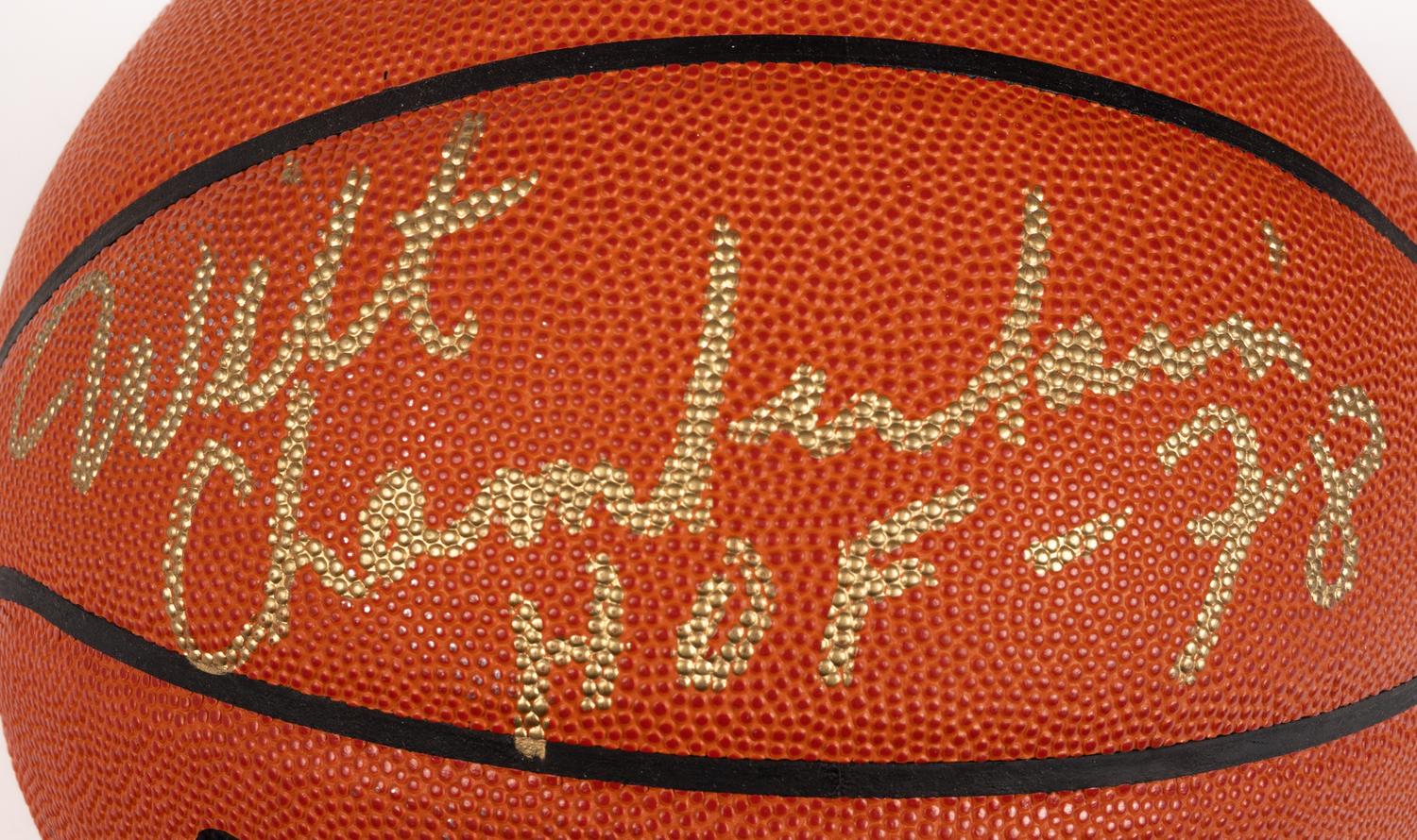 A Wilt Chamberlain Signed Autograph Basketball (Beckett Authentication Services BAS Certified),