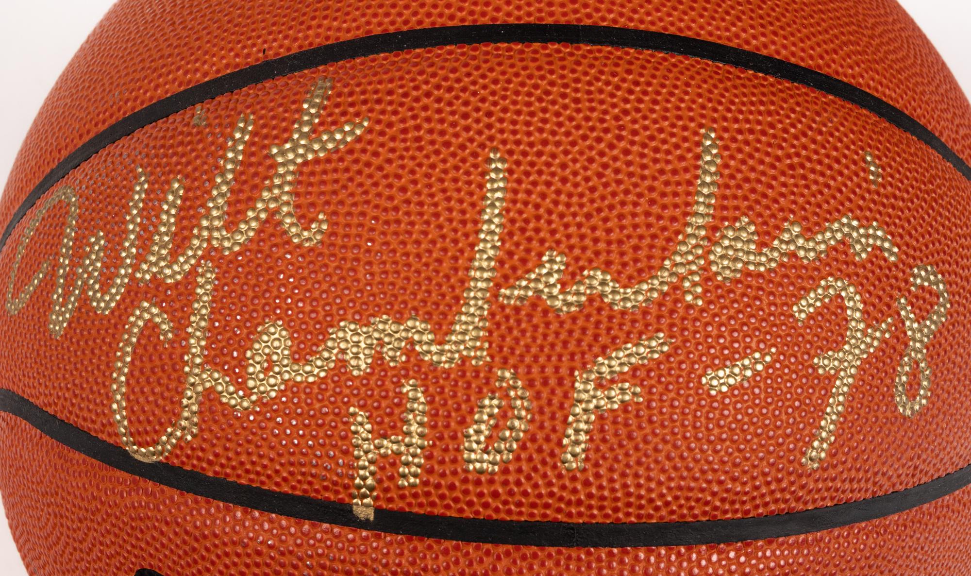 A Wilt Chamberlain Signed Autograph Basketball (Beckett Authentication Services BAS Certified),