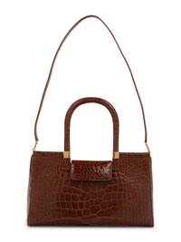 Lambertson Truex Brown Alligator Hinge-Frame Hand Bag