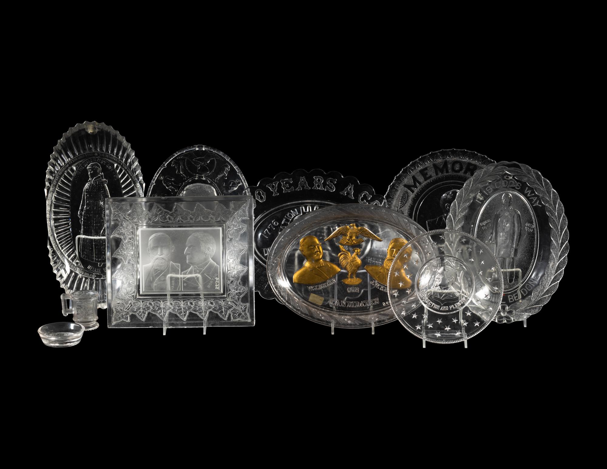 A Collection of United States Political and Public Figure-Related Glass Articles