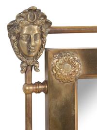A Neoclassical Style Brass Mirror