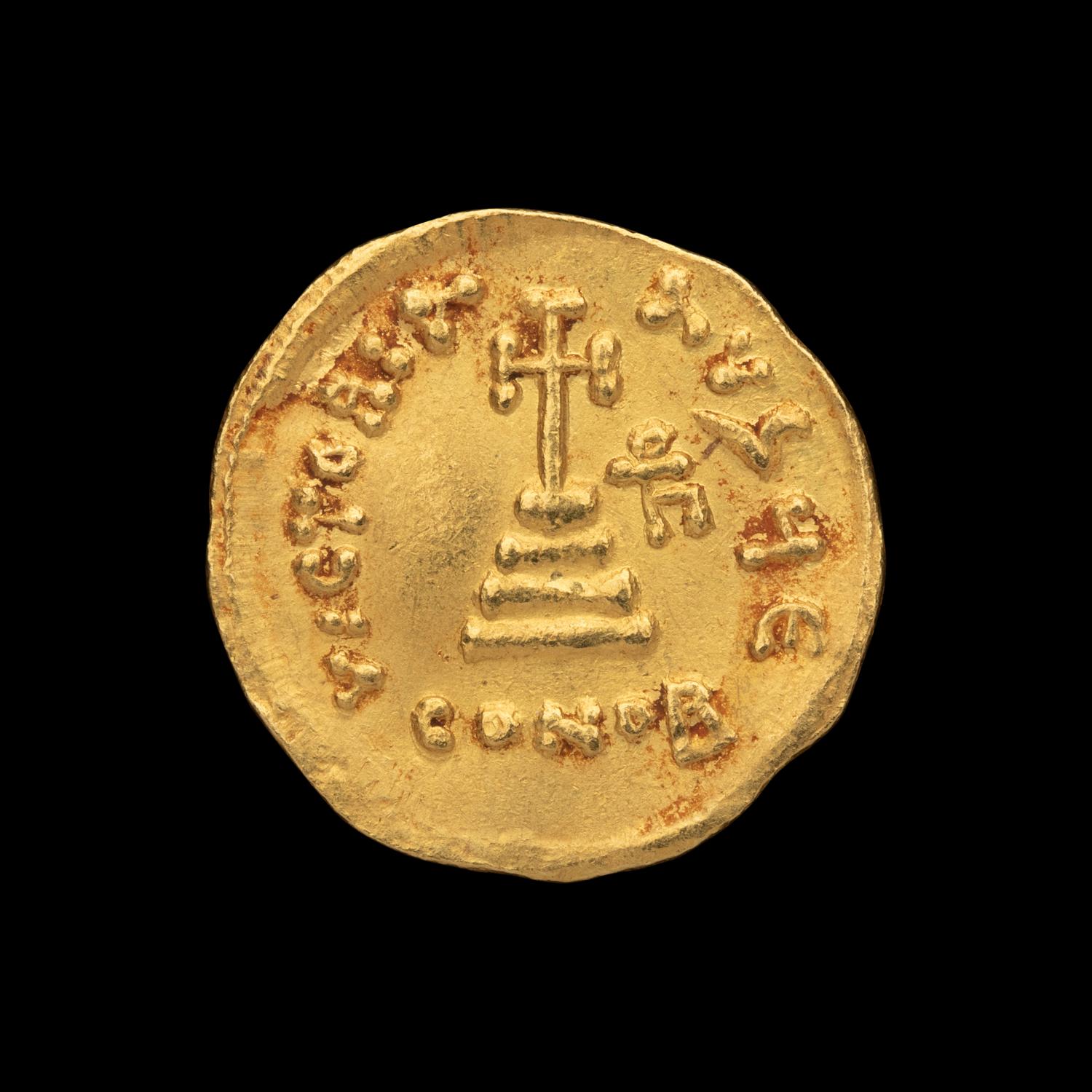 [ANCIENTS] BYZANTINE EMPIRE. Heraclius (638-641 AD). Av Solidus (4.4g, 23mm); the obverse showing Heraclius standing with his two sons Heraclius Constantine and Heraclonas