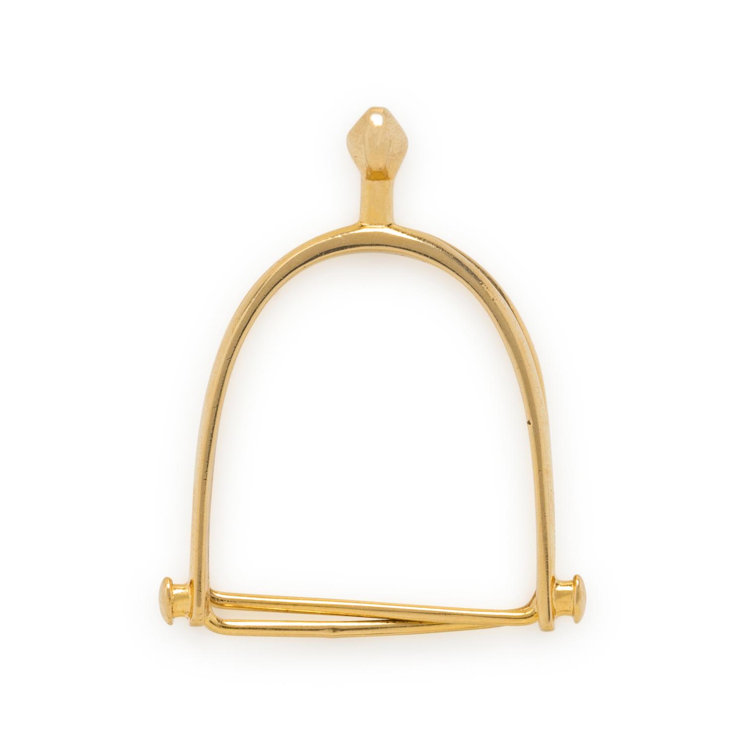 HERMÈS, YELLOW GOLD HORSE BIT MONEY CLIP