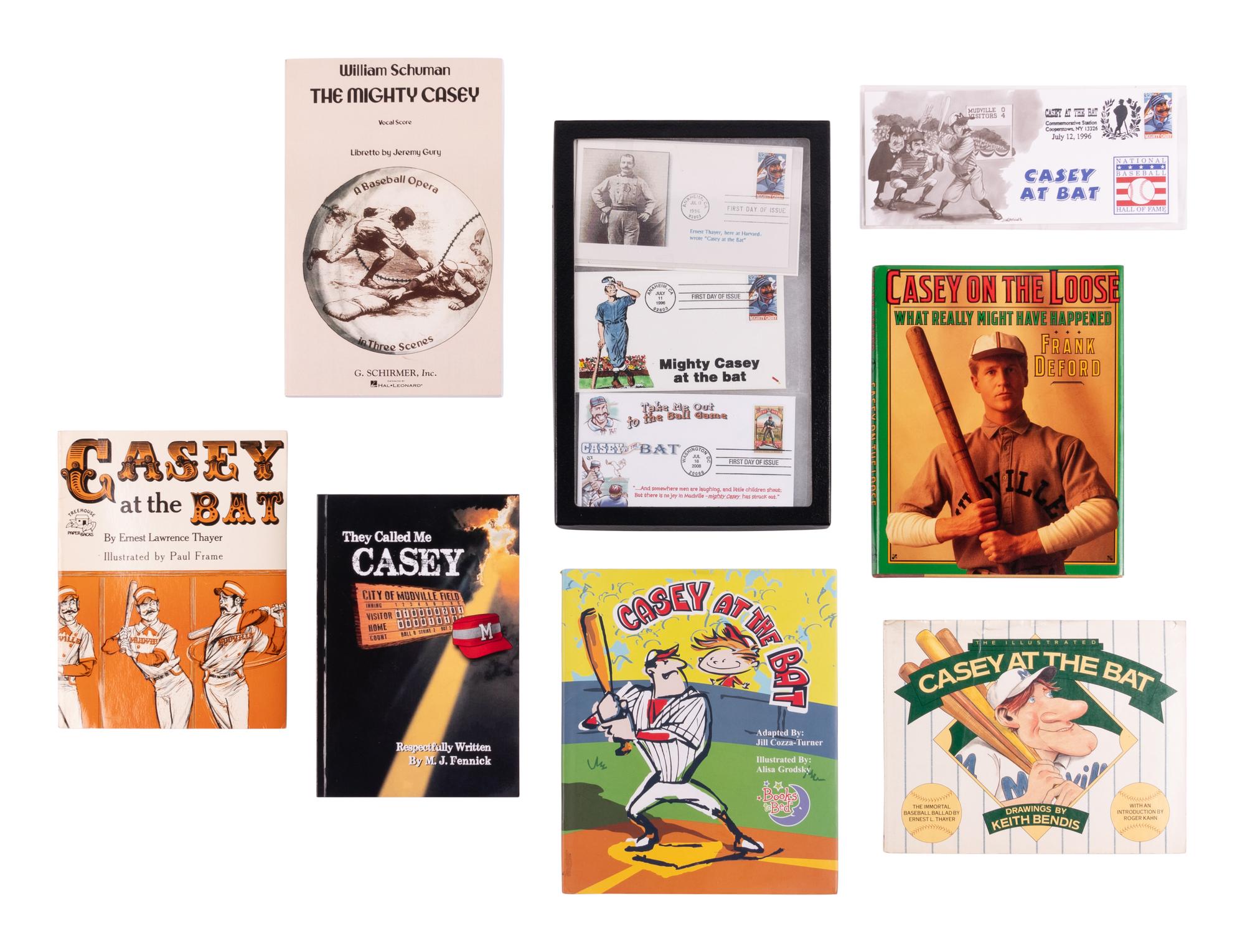 [BASEBALL - CASEY AT THE BAT]. -- [THAYER, Ernest (1863-1940)]. A large collection of ephemera, books, and collectibles, including: