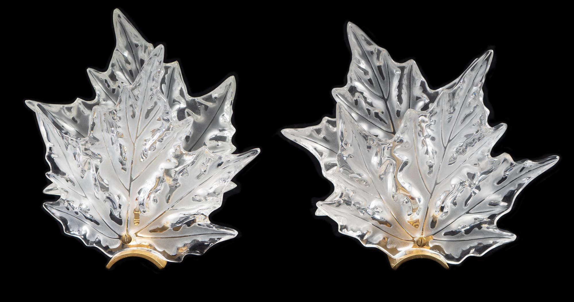 A Pair of Lalique Champs-Elysees Sconces — 20TH CENTURY