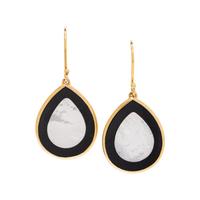 IPPOLITA, MOTHER-OF-PEARL AND ONYX 'POLISHED ROCK CANDY' EARRINGS