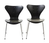 A Pair of Arne Jacobsen Series 7 Chairs Height 31 inches.