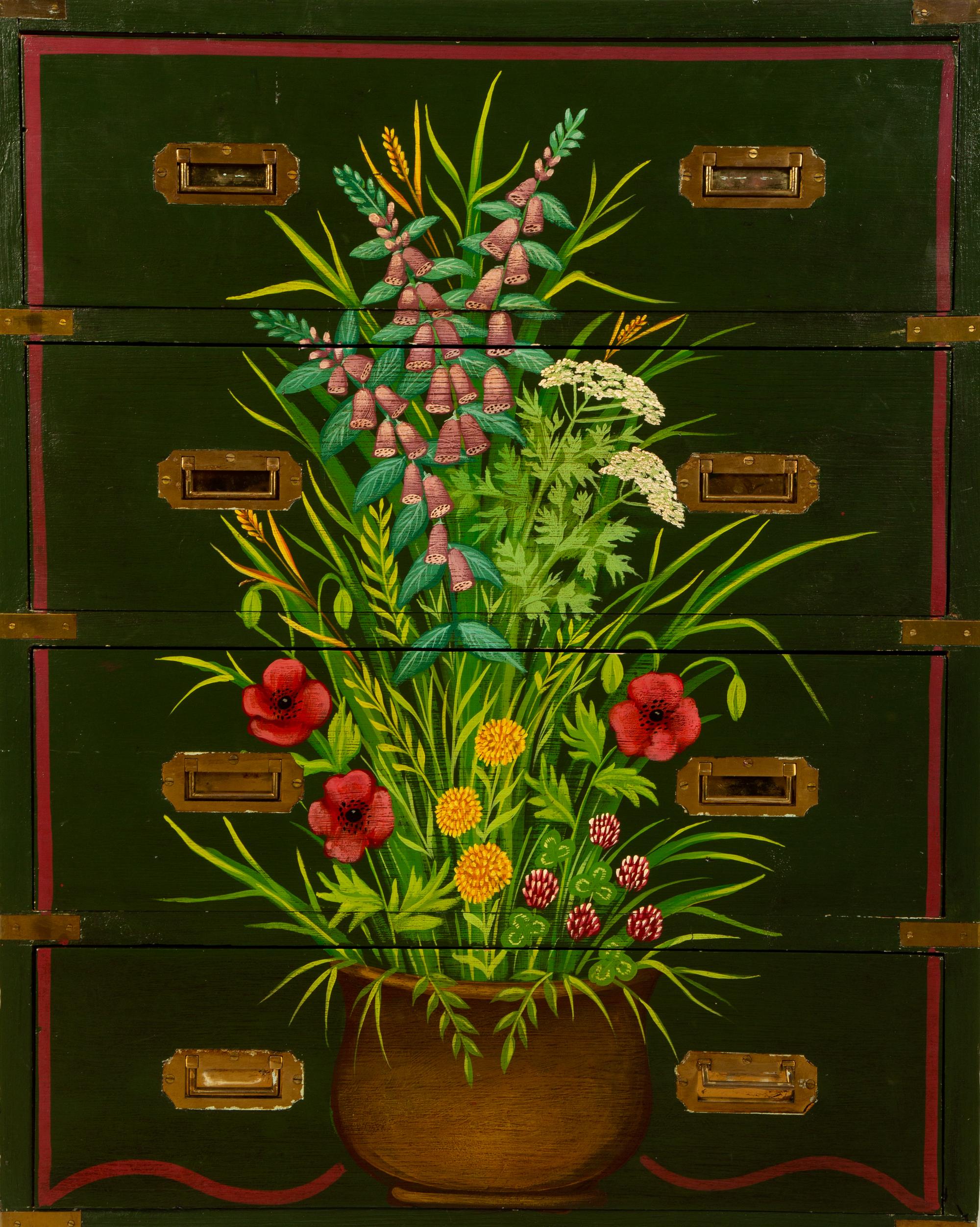 A Campaign Style Painted Secretary/Chest — 20TH/21ST CENTURY